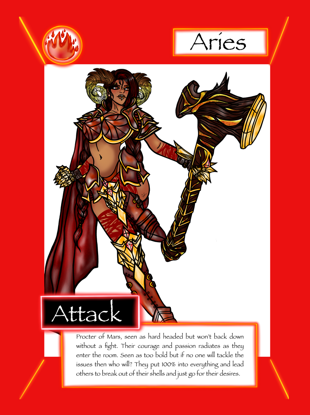 Aries trading card