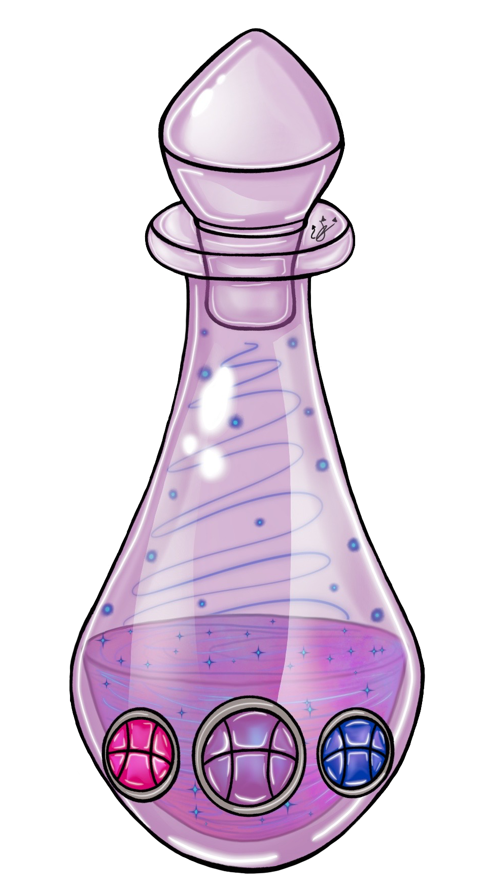 Bisexual potion stickers