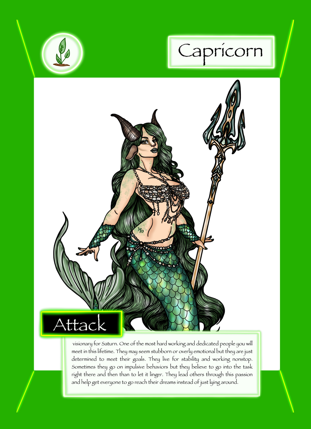Capricorn trading card