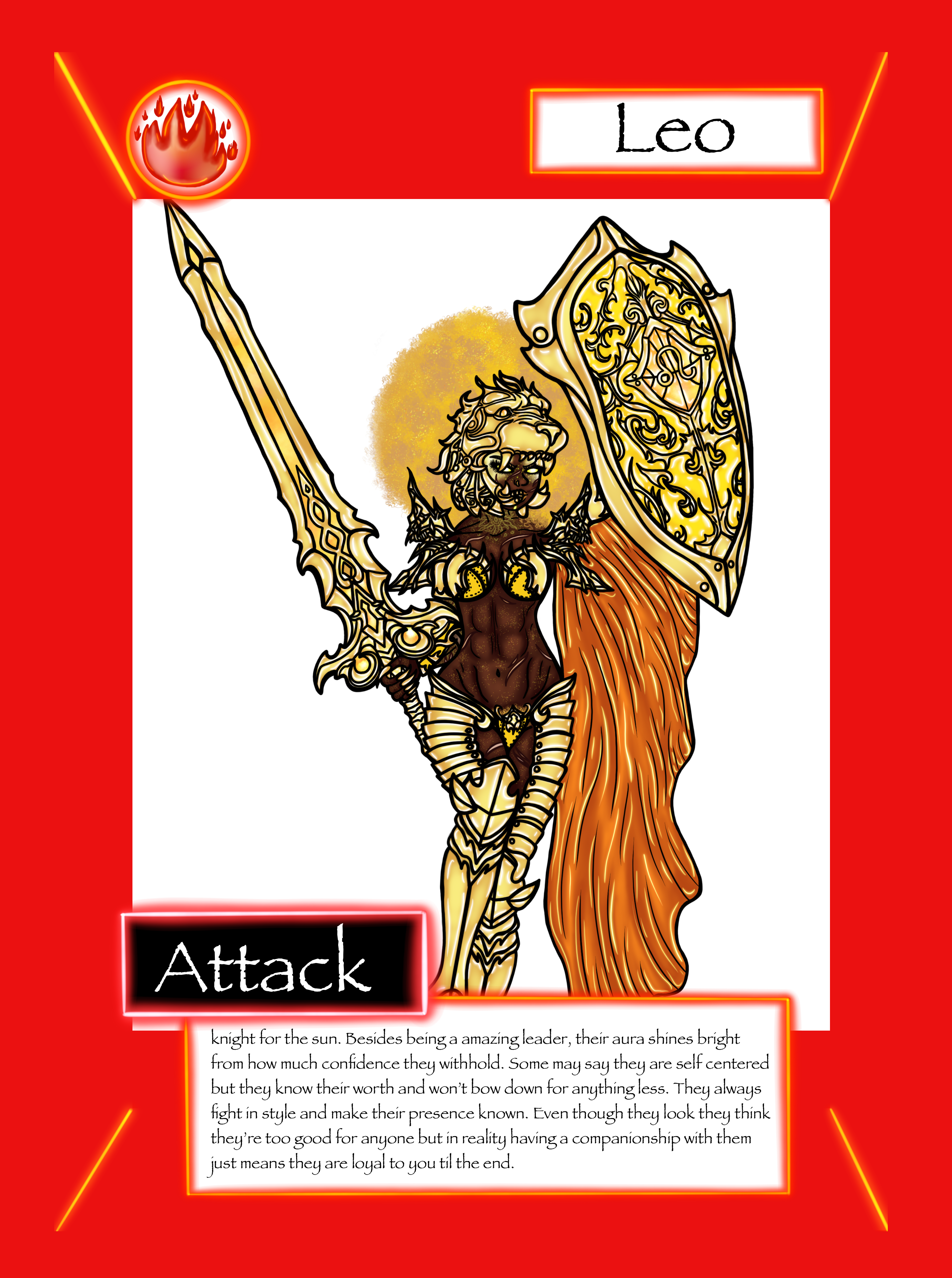 Leo trading card