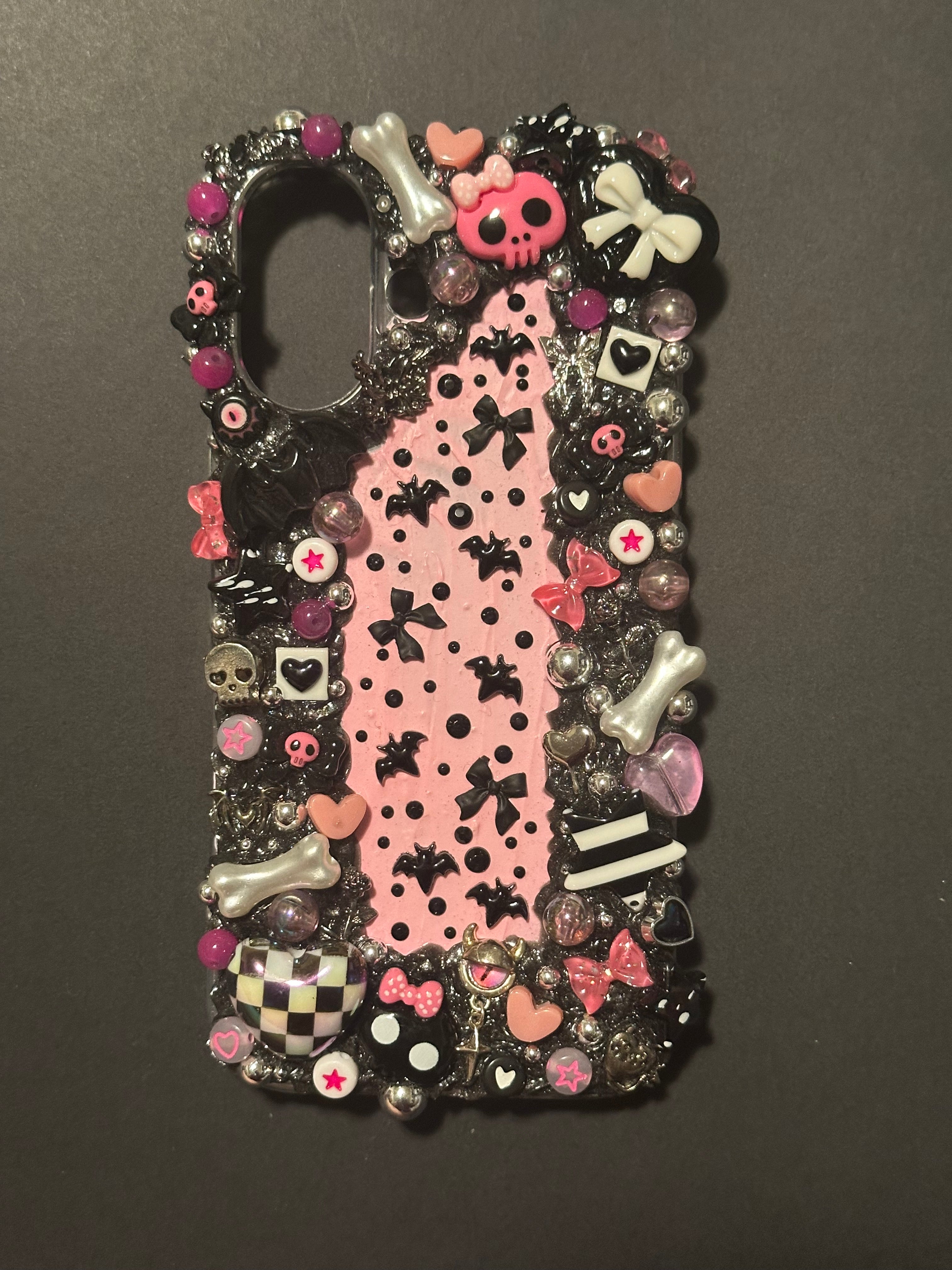 Pink Y2K Emo phone case