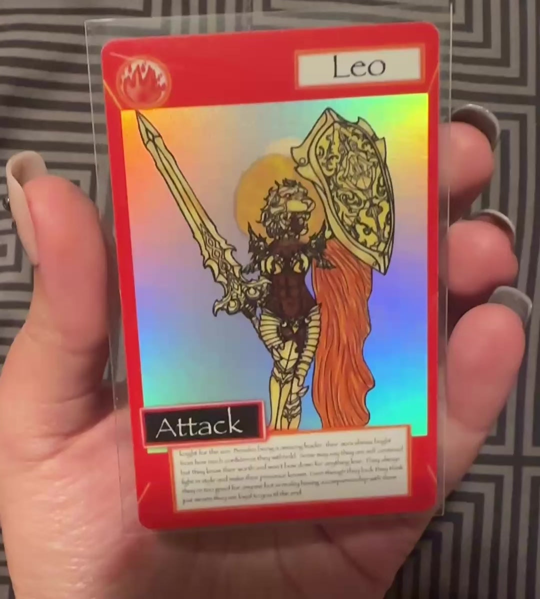 Leo trading card