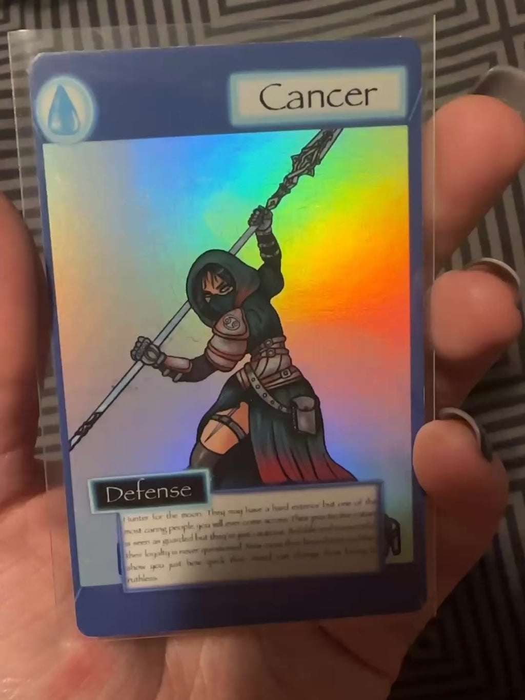 Cancer trading card