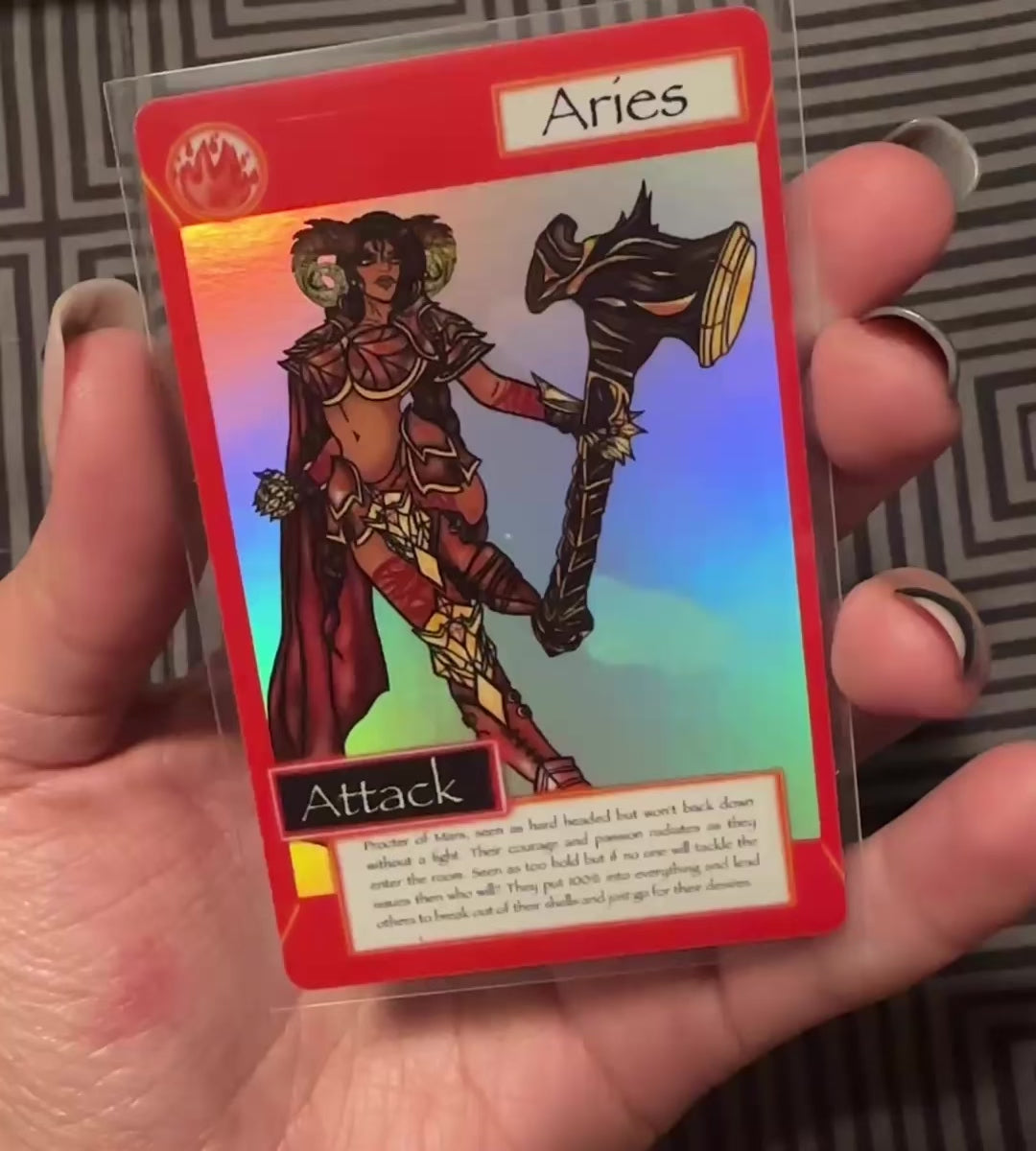 Aries trading card