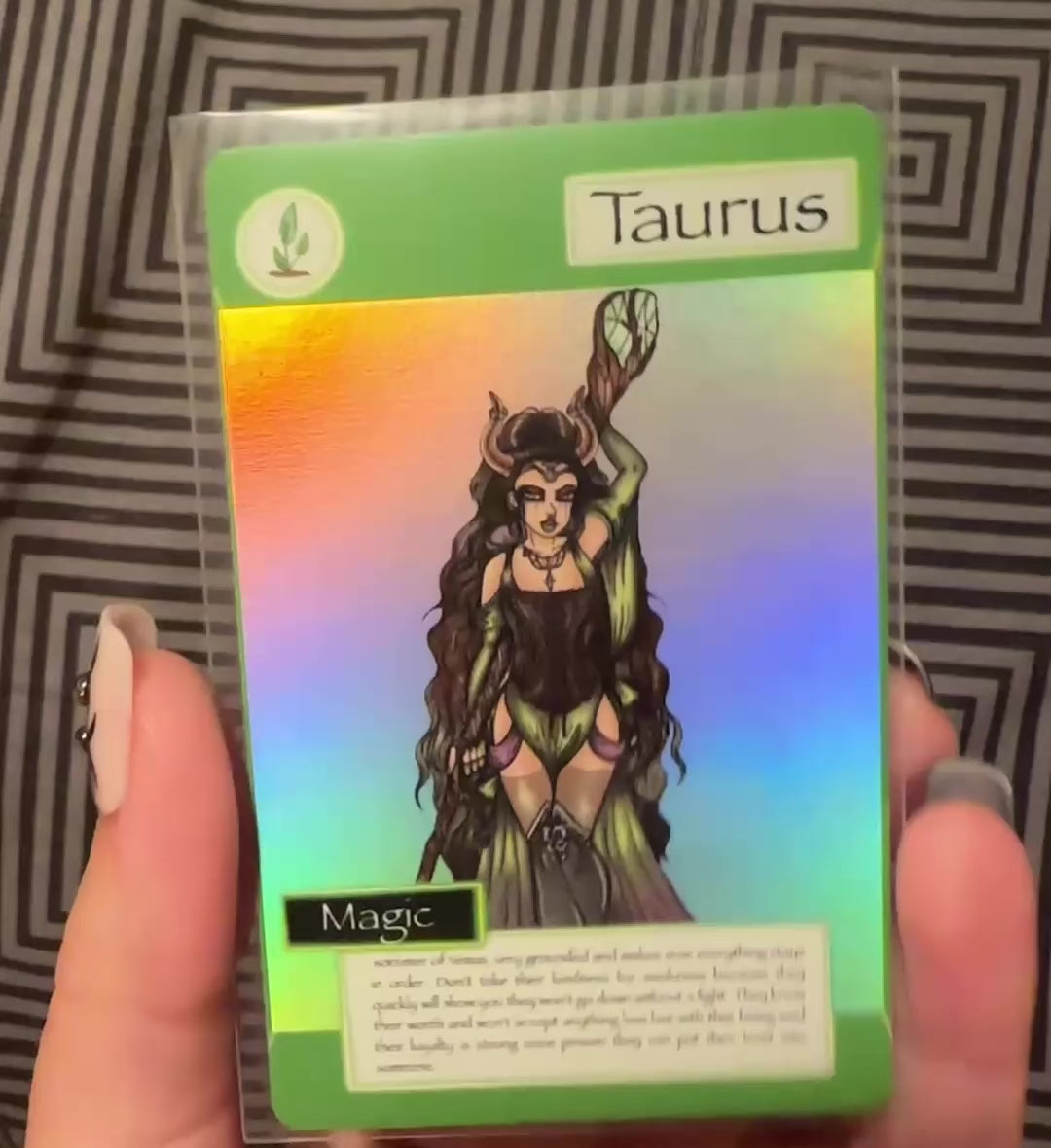 Taurus trading card