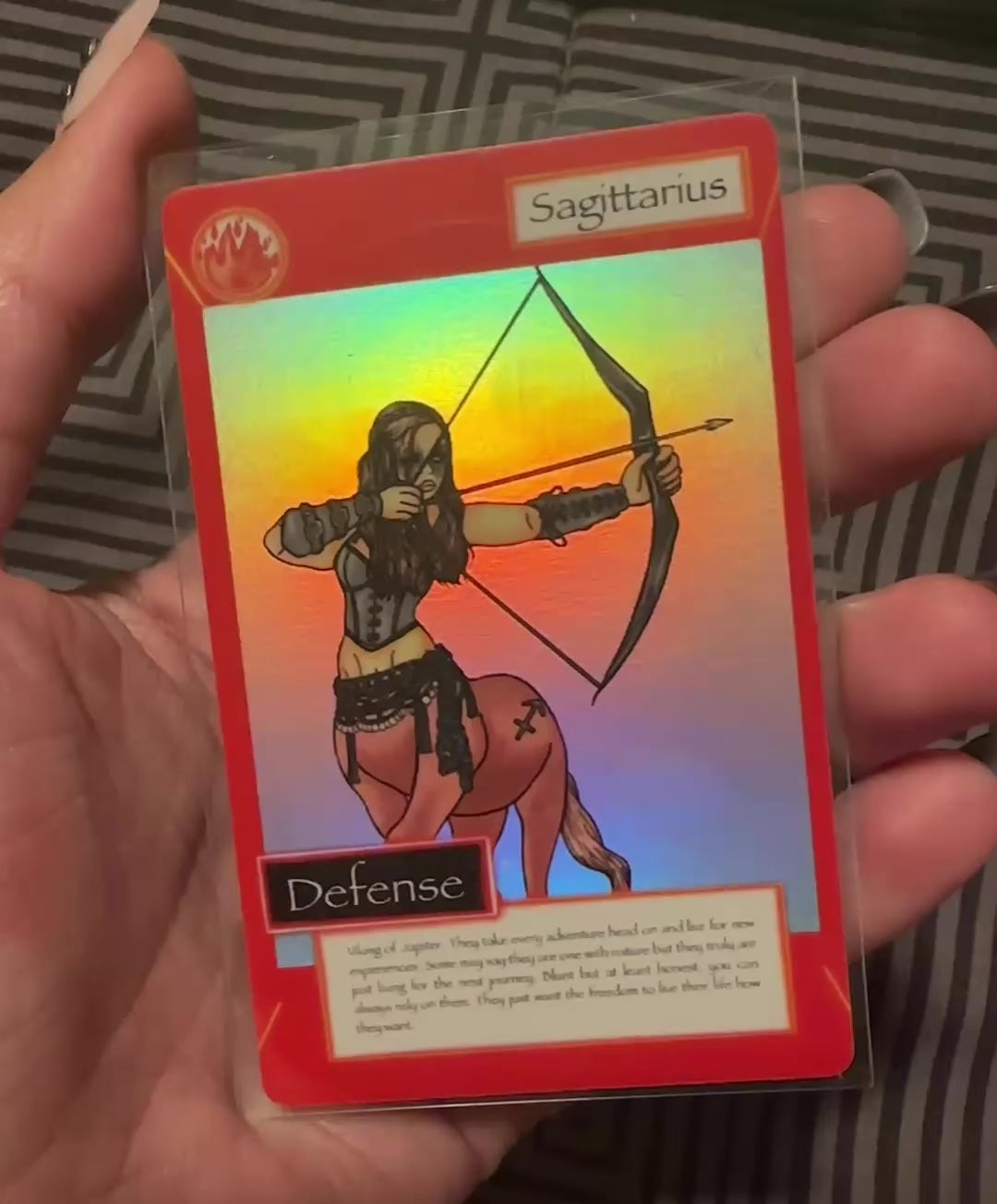 Sagittarius trading card