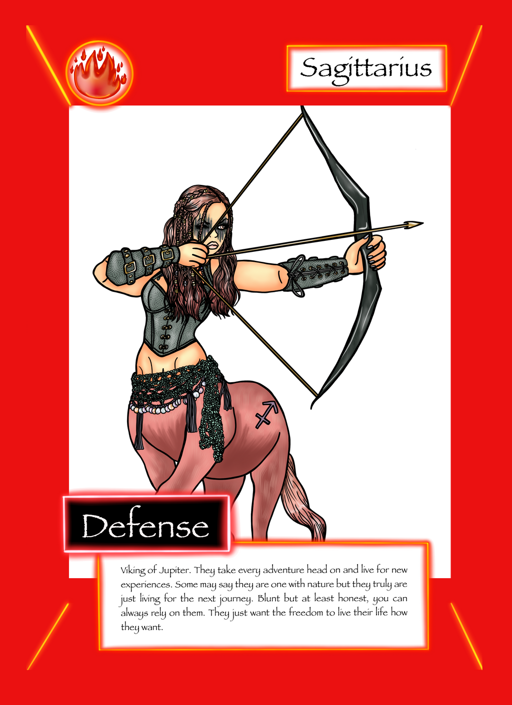 Sagittarius trading card